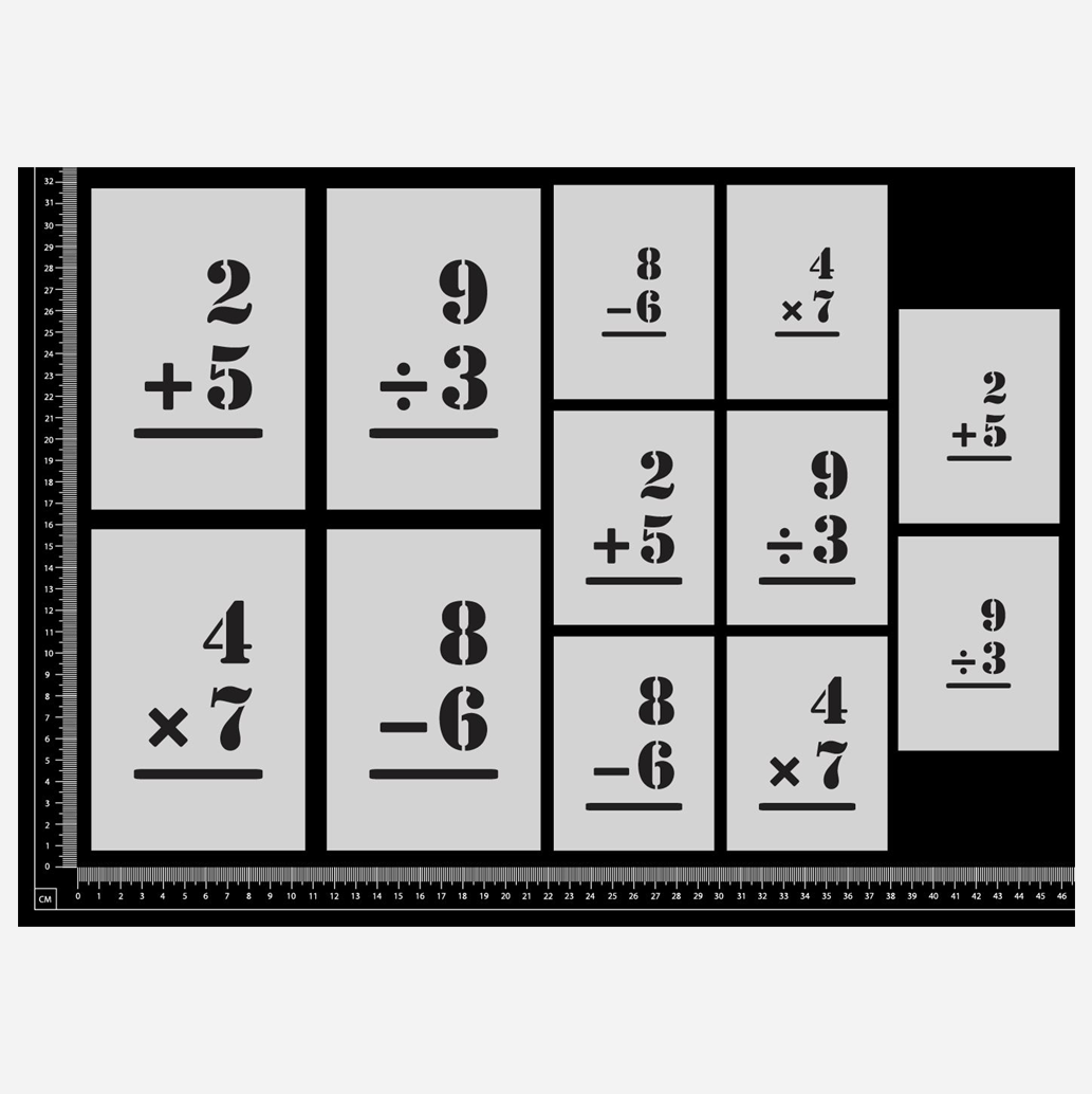 Flash Cards - Full Set - Set of 12 - Stencils