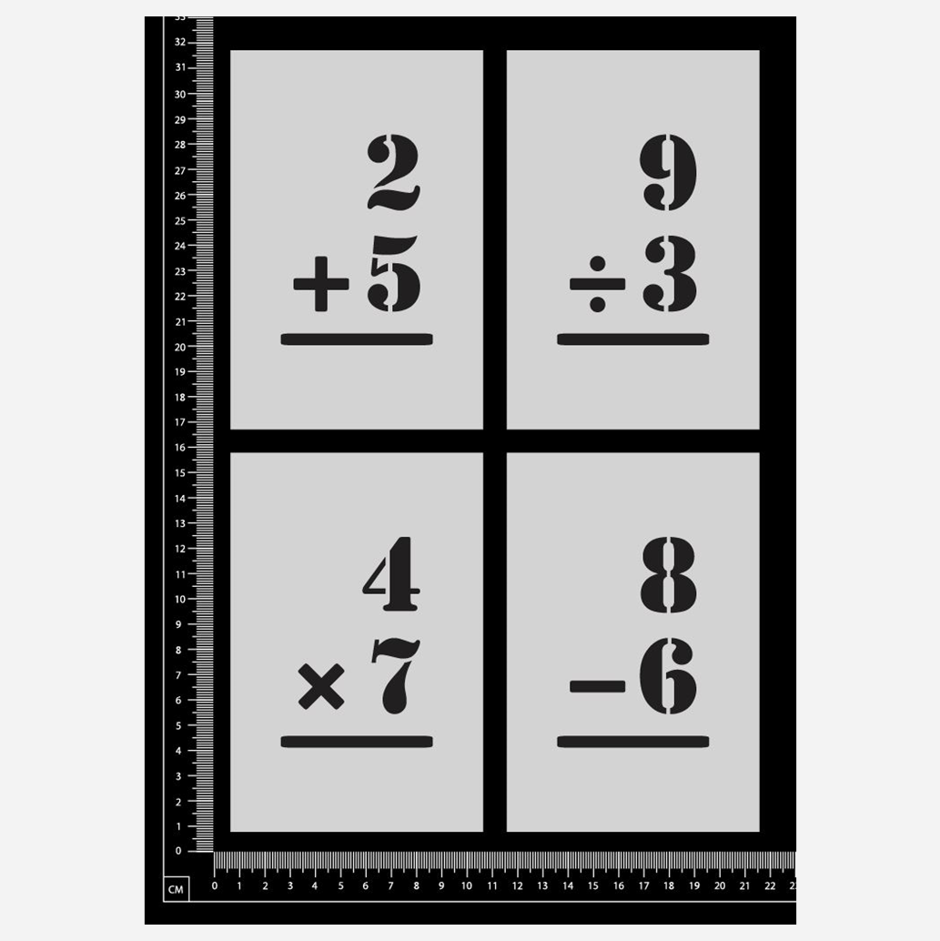 Flash Cards - Set of 4 - Stencils - 100mm x 150mm