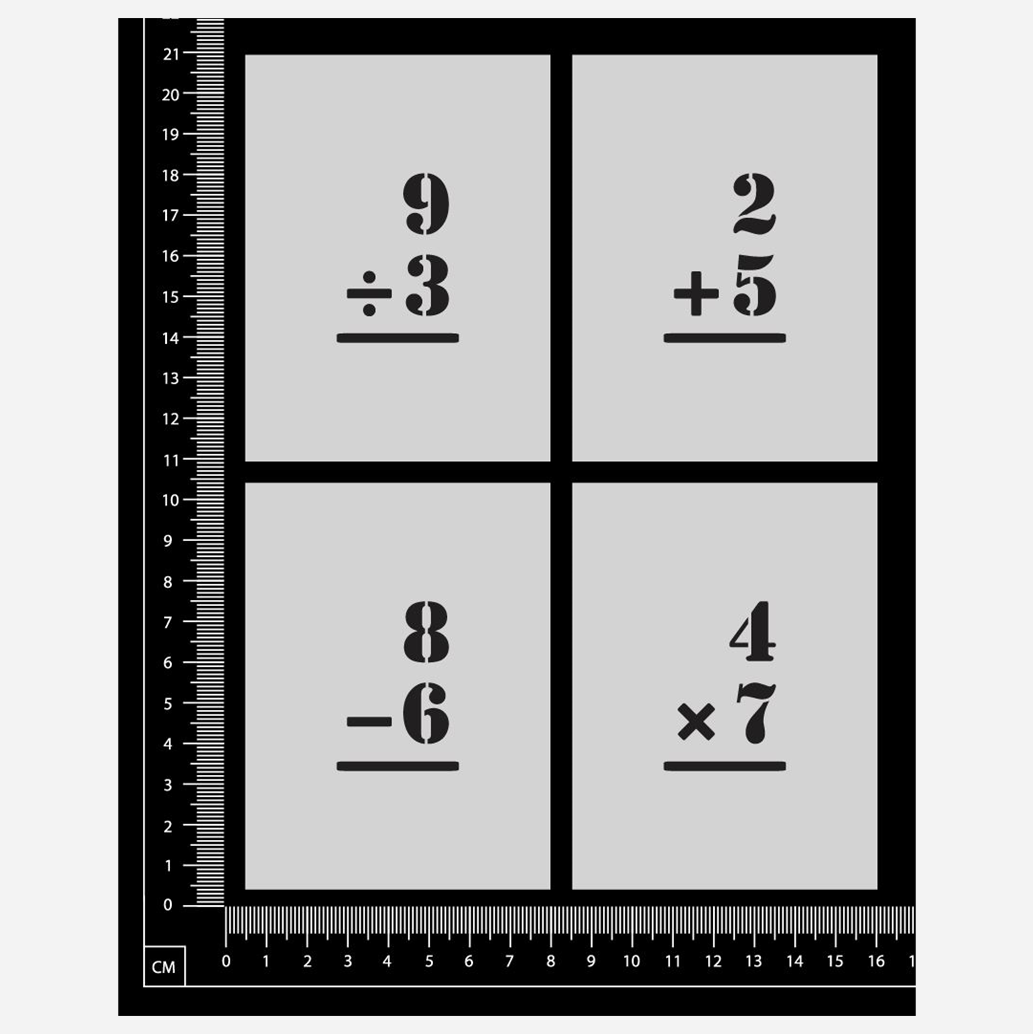 Flash Cards - Small - Set of 4 - Stencils - 75mm x 100mm