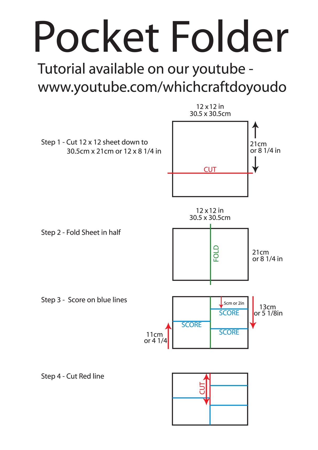 FREEBIE - Pocket Folder Measurment Sheet - DI-10149 - Digital Download