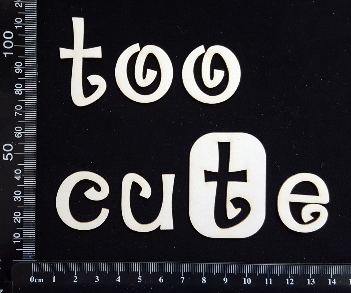 Too Cute - White Chipboard