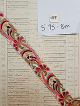 Embroidered Trim - 1 Meter  - (ITR-1119)