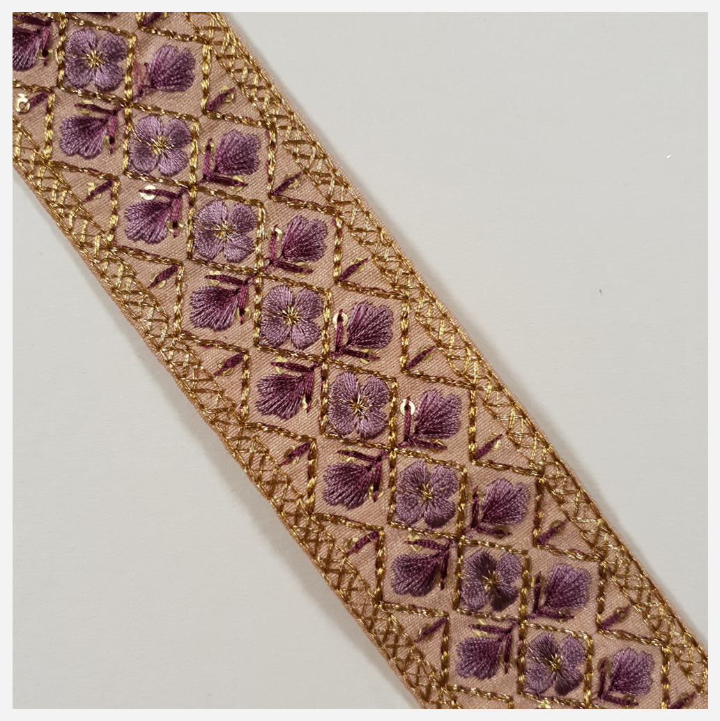 Embroidered Trim - 1 Meter - (ITR-1298)