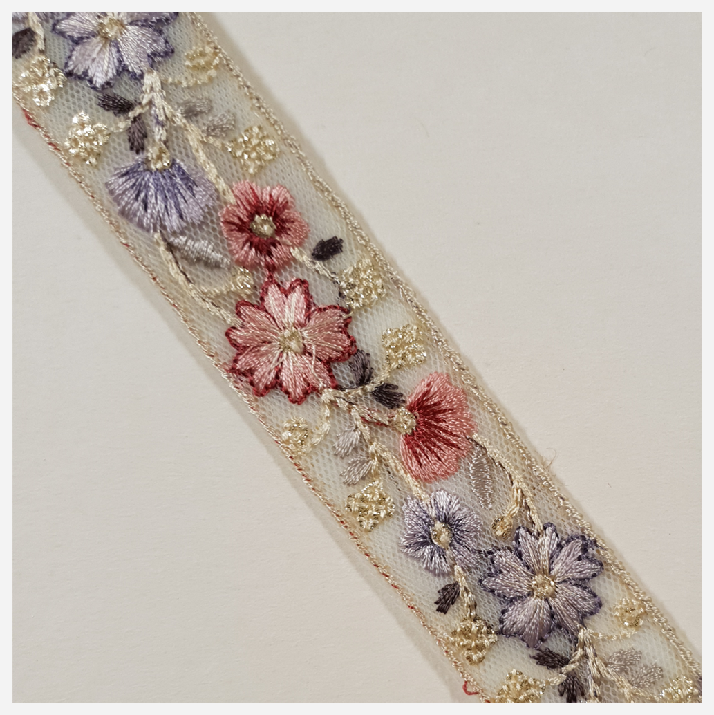 Embroidered Trim - 1 Meter - (ITR-1330)