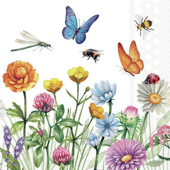 Decoupage Napkin - (DN-8884) - Butterfly Meadow