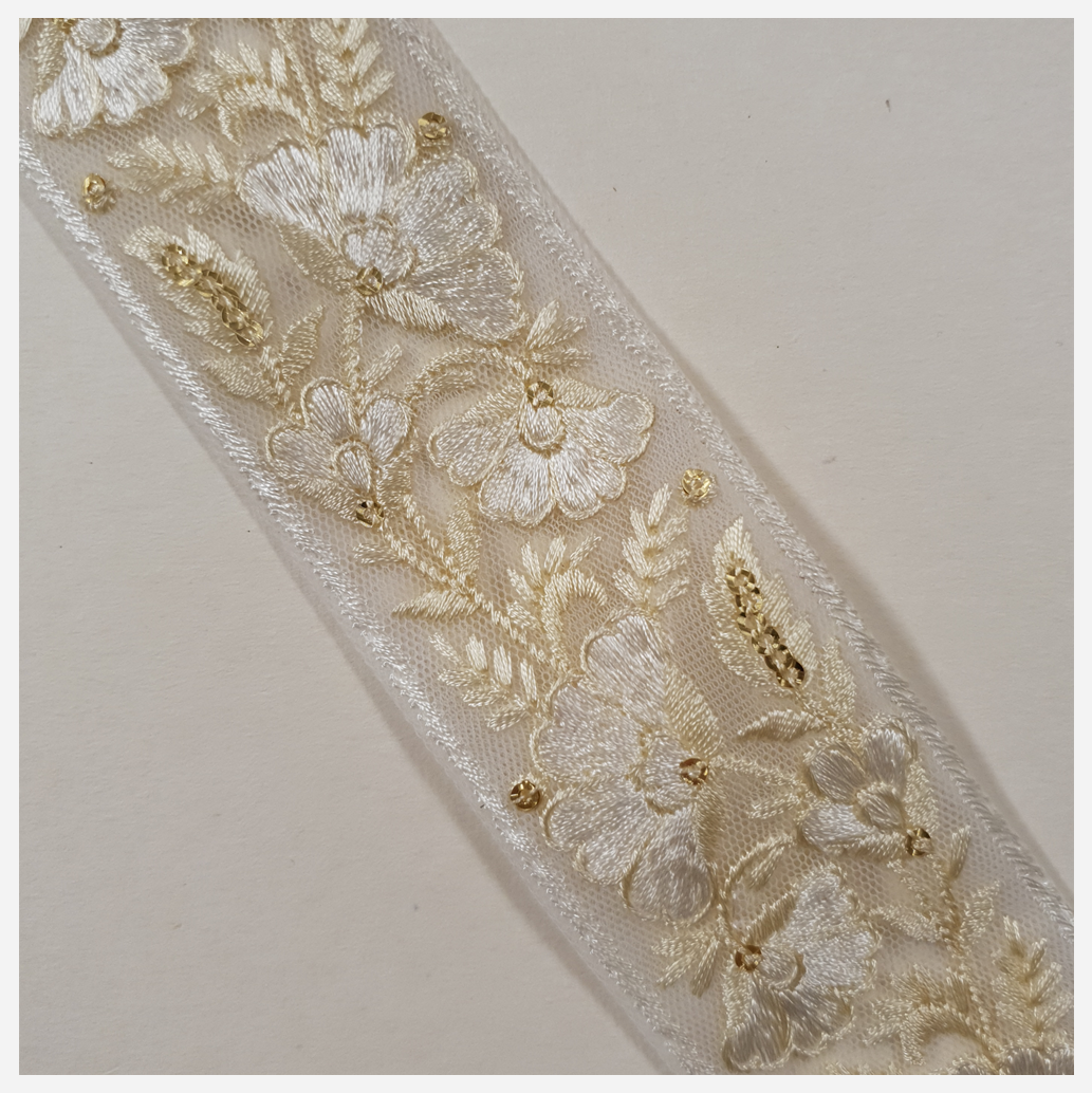Embroidered Trim - 1 Meter - (ITR-1338)