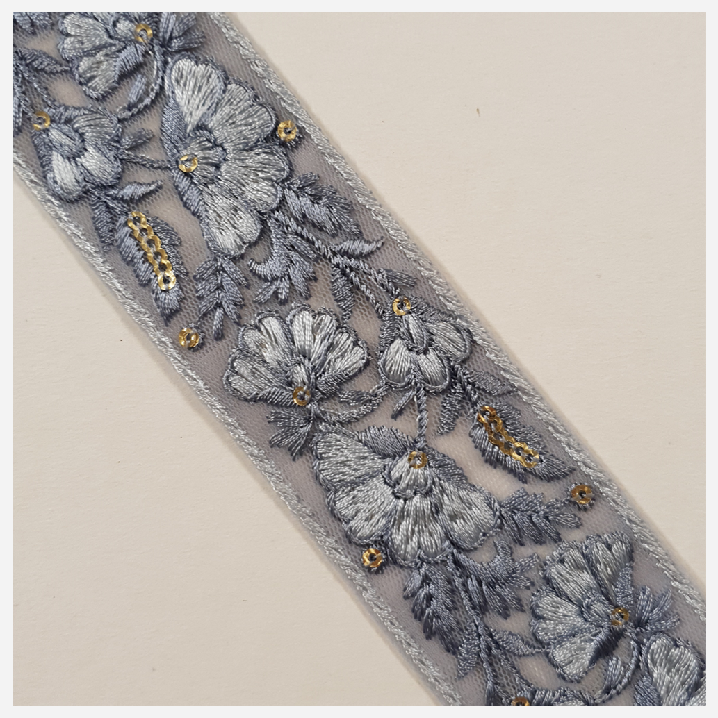 Embroidered Trim - 1 Meter - (ITR-1339)