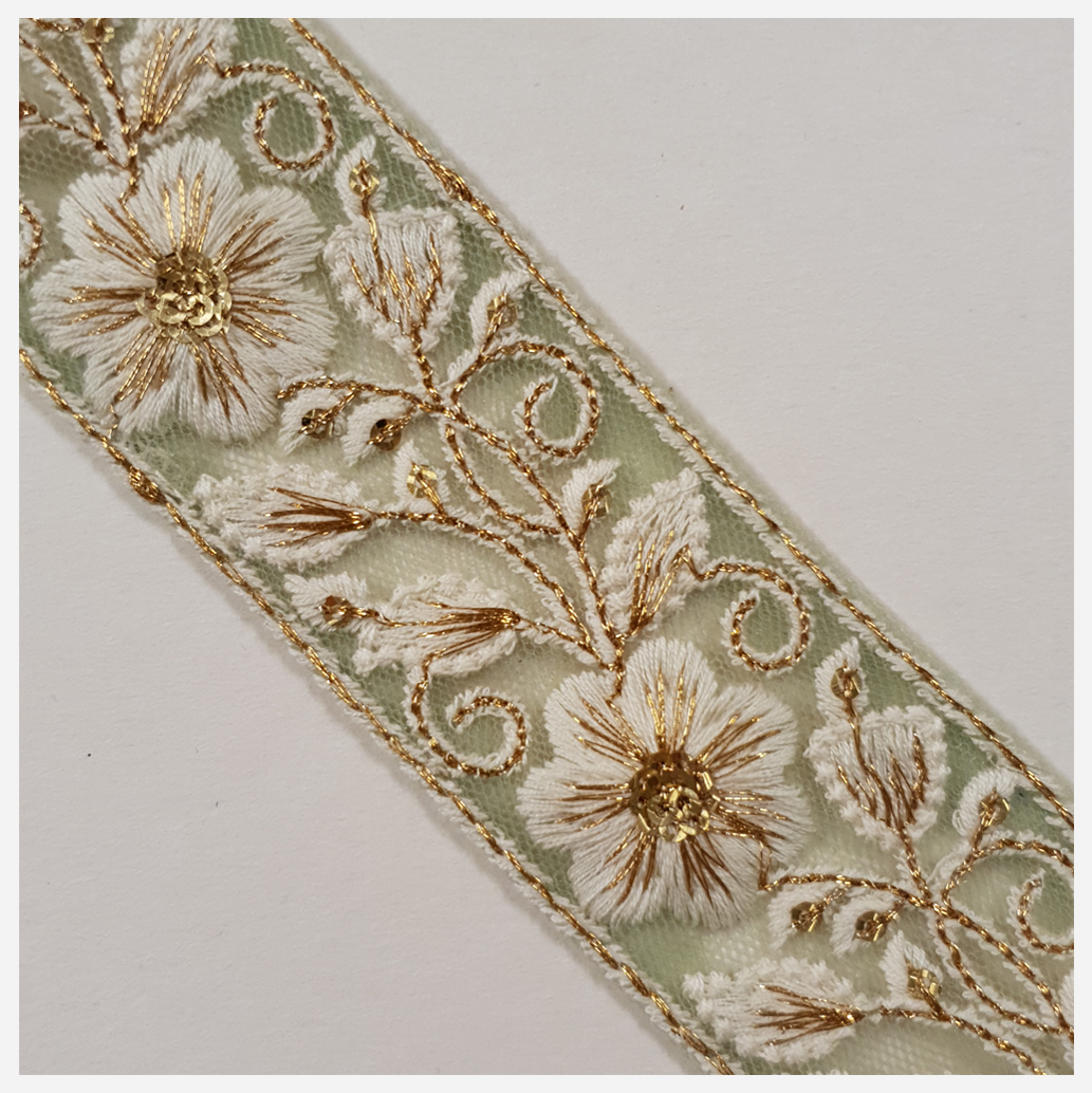 Embroidered Trim - 1 Meter - (ITR-1344)