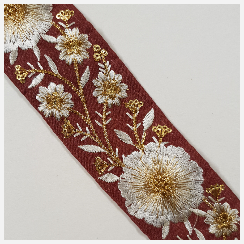 Embroidered Trim - 1 Meter - (ITR-1349)