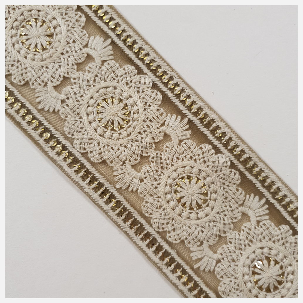 Embroidered Trim - 1 Meter - (ITR-1362)