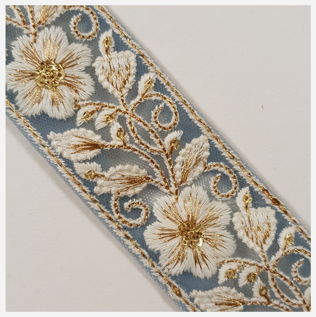 Embroidered Trim - 1 Meter - (ITR-1370)