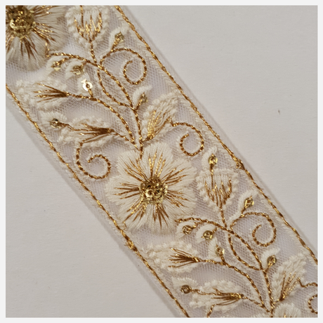 Embroidered Trim - ROLL - (ITR-1371)
