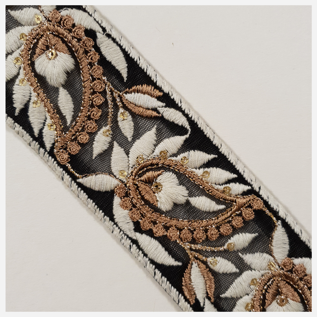 Embroidered Trim - 1 Meter - (ITR-1410)