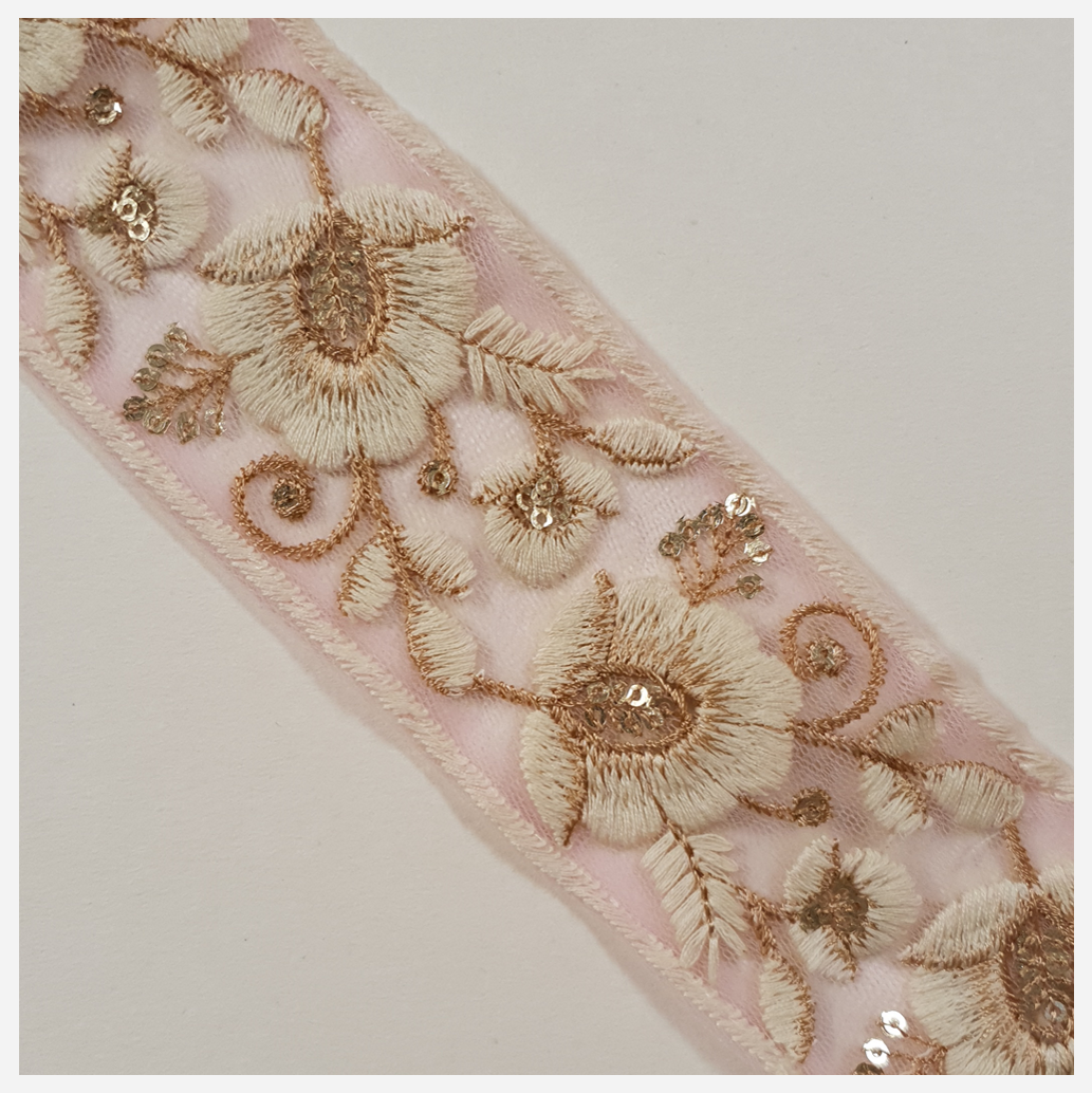 Embroidered Trim - 1 Meter - (ITR-1433)