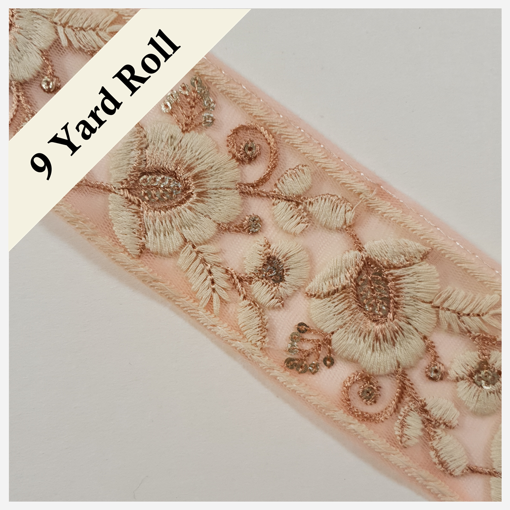 Embroidered Trim - ROLL - (ITR-1434)