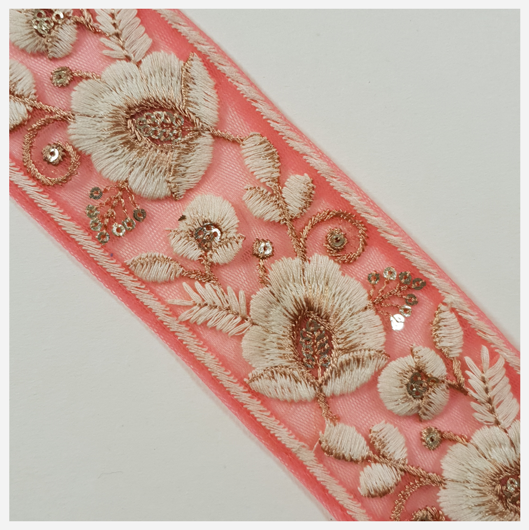 Embroidered Trim - 1 Meter - (ITR-1435)