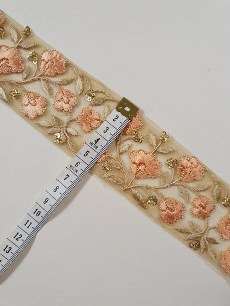 Embroidered Trim - 1 Meter - (ITR-1436)