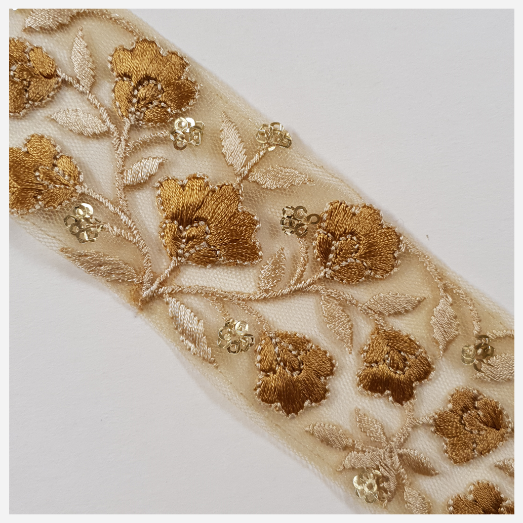 Embroidered Trim - 1 Meter - (ITR-1438)