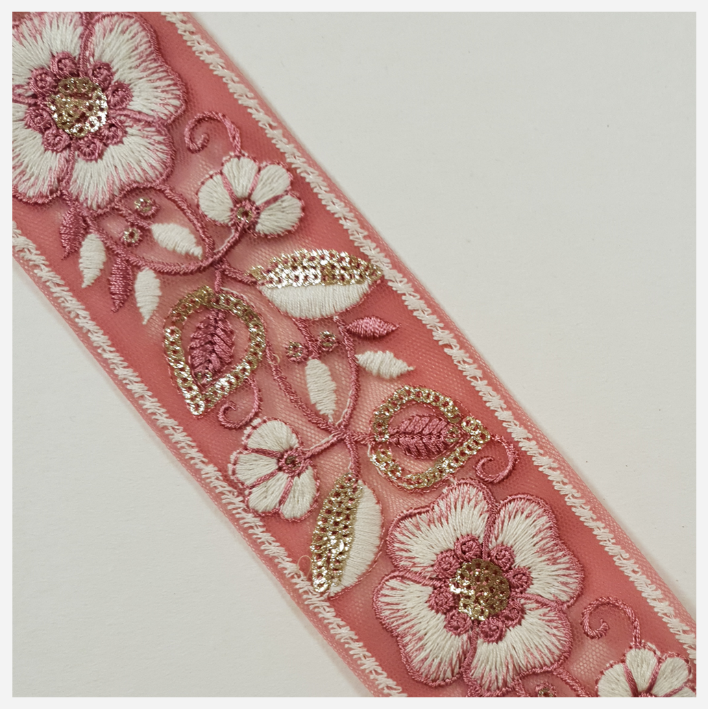 Embroidered Trim - 1 Meter - (ITR-1445)