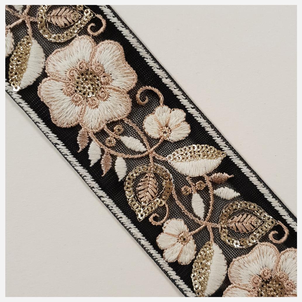Embroidered Trim - 1 Meter - (ITR-1446)