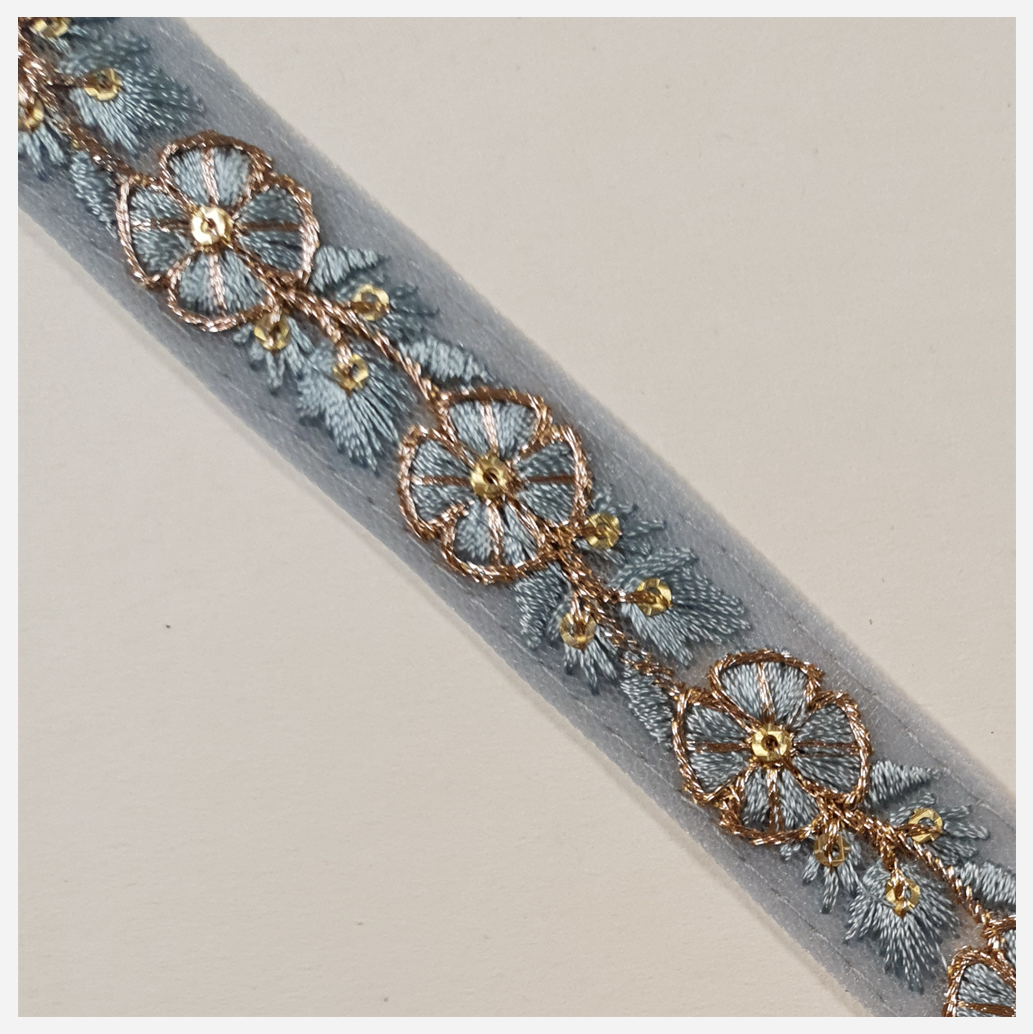 Embroidered Trim - 1 Meter - (ITR-1455)
