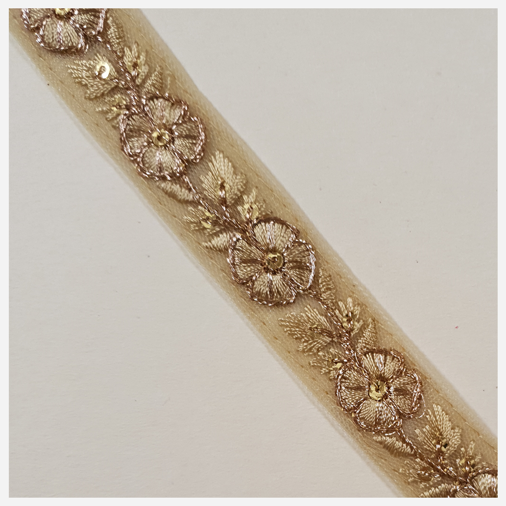 Embroidered Trim - 1 Meter - (ITR-1458)