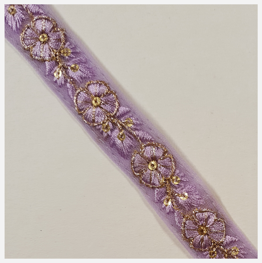 Embroidered Trim - 1 Meter - (ITR-1459)