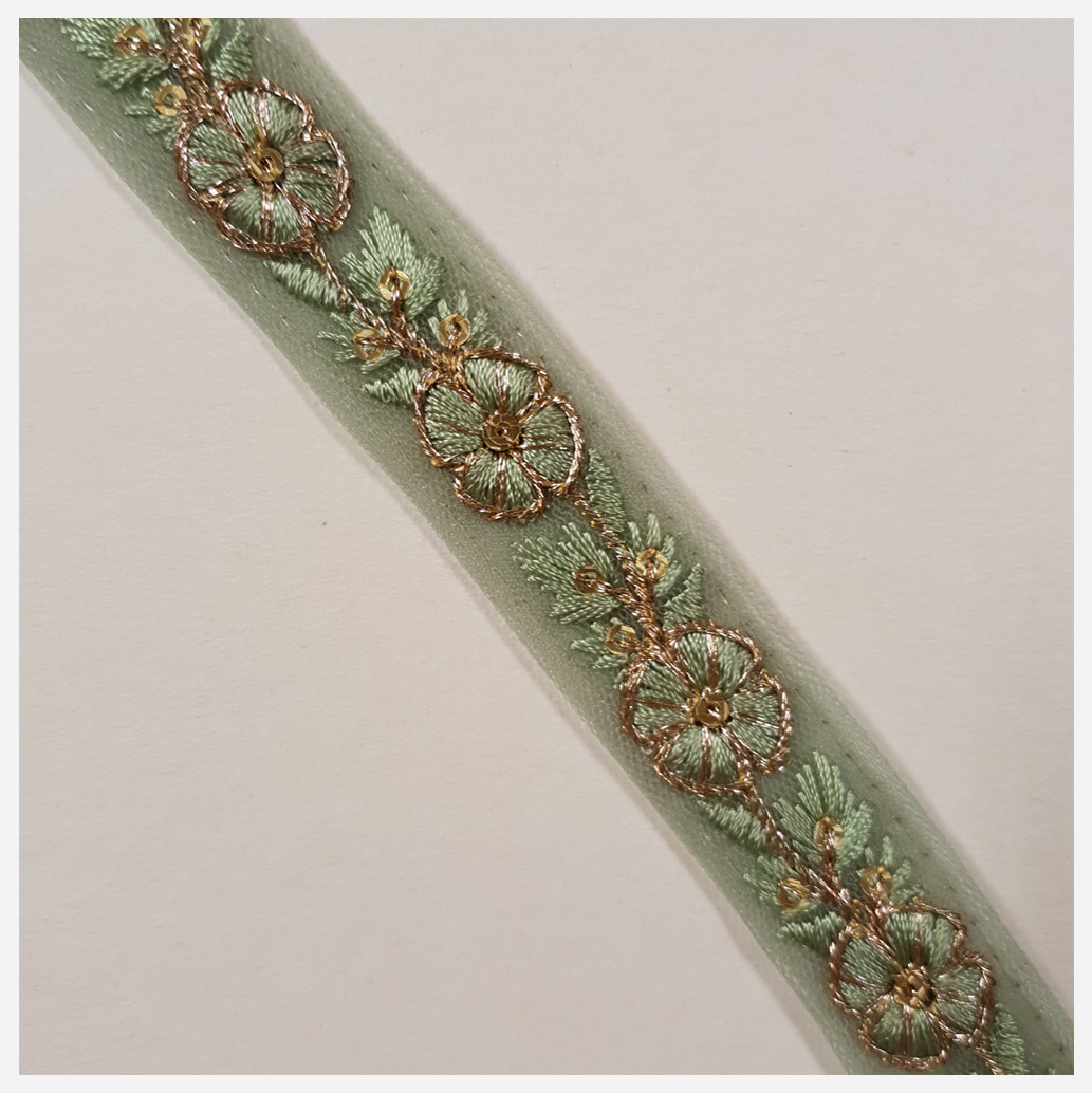 Embroidered Trim - 1 Meter - (ITR-1467)
