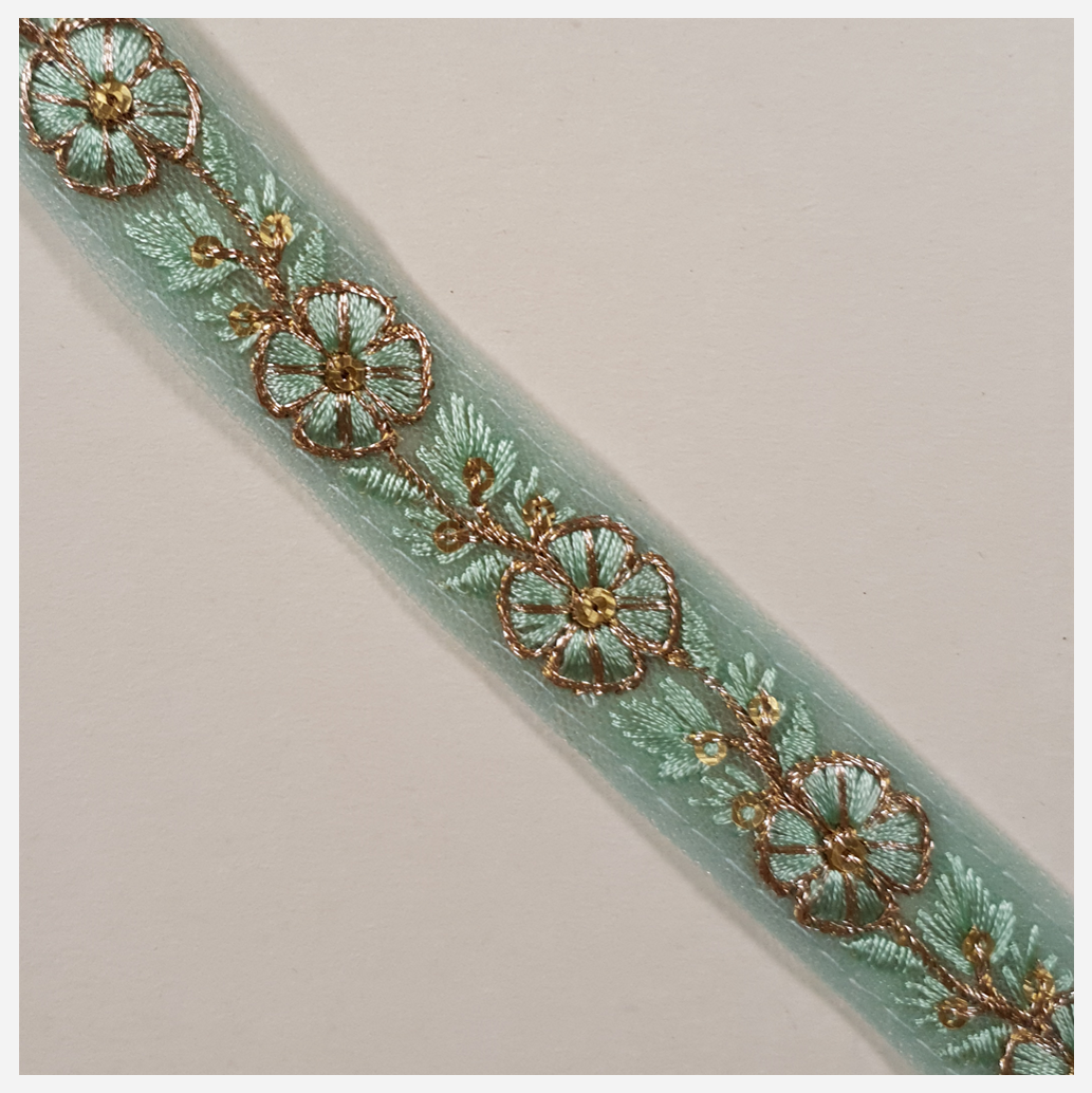 Embroidered Trim - 1 Meter - (ITR-1468)