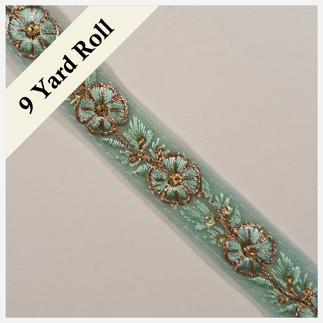 Embroidered Trim - ROLL - (ITR-1468)