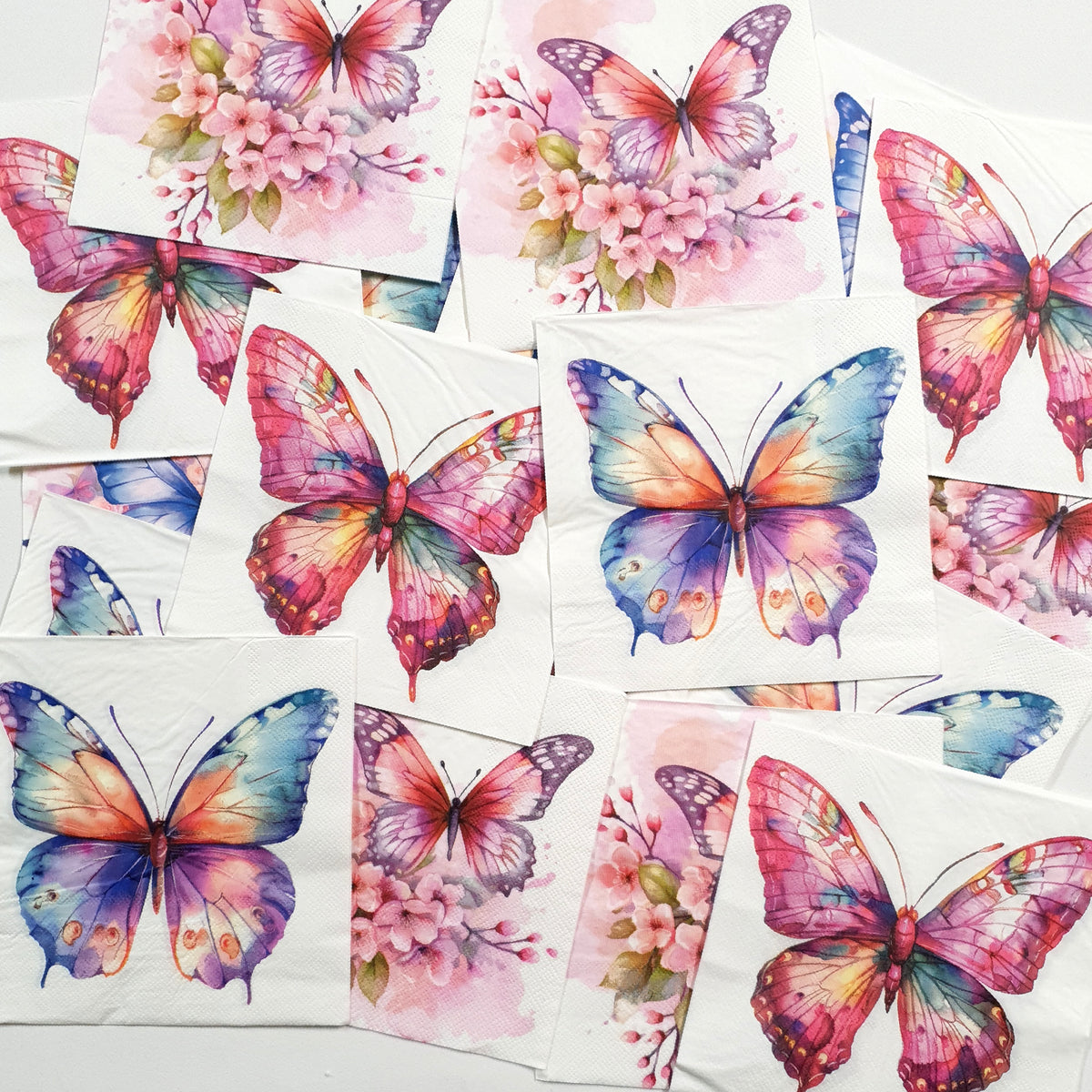 Butterfly Decoupage Napkin Bundle - Set of 20
