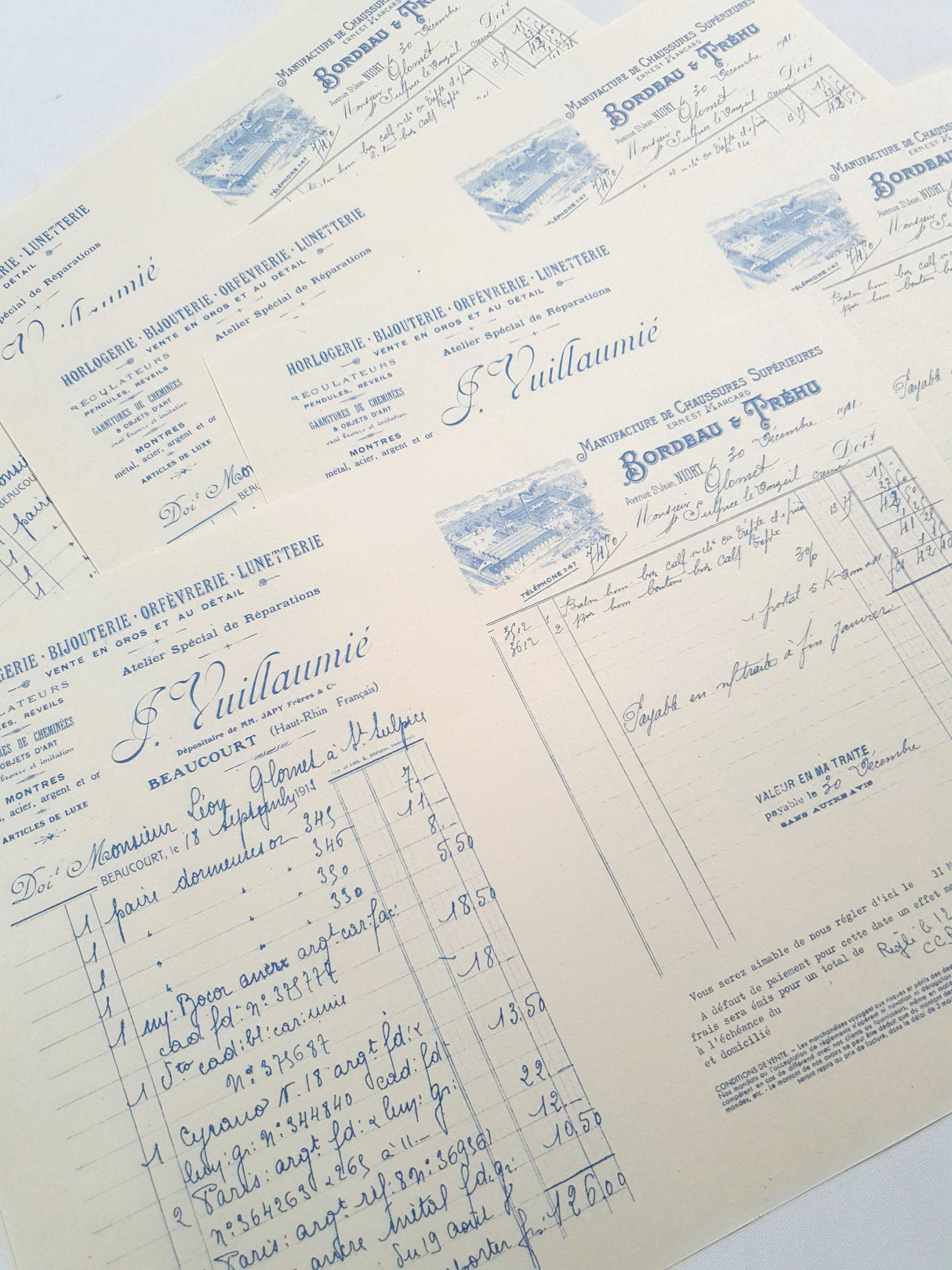 Faux Vintage Invoice Pack - 9025