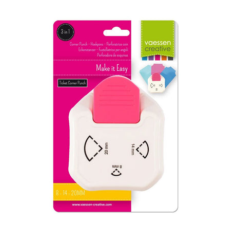 Vaessen Creative - 3-in-1 Corner Punch - Ticket