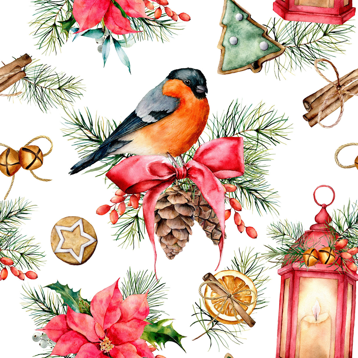 Decoupage Napkin - (DN-8892) - Robin on the Tree