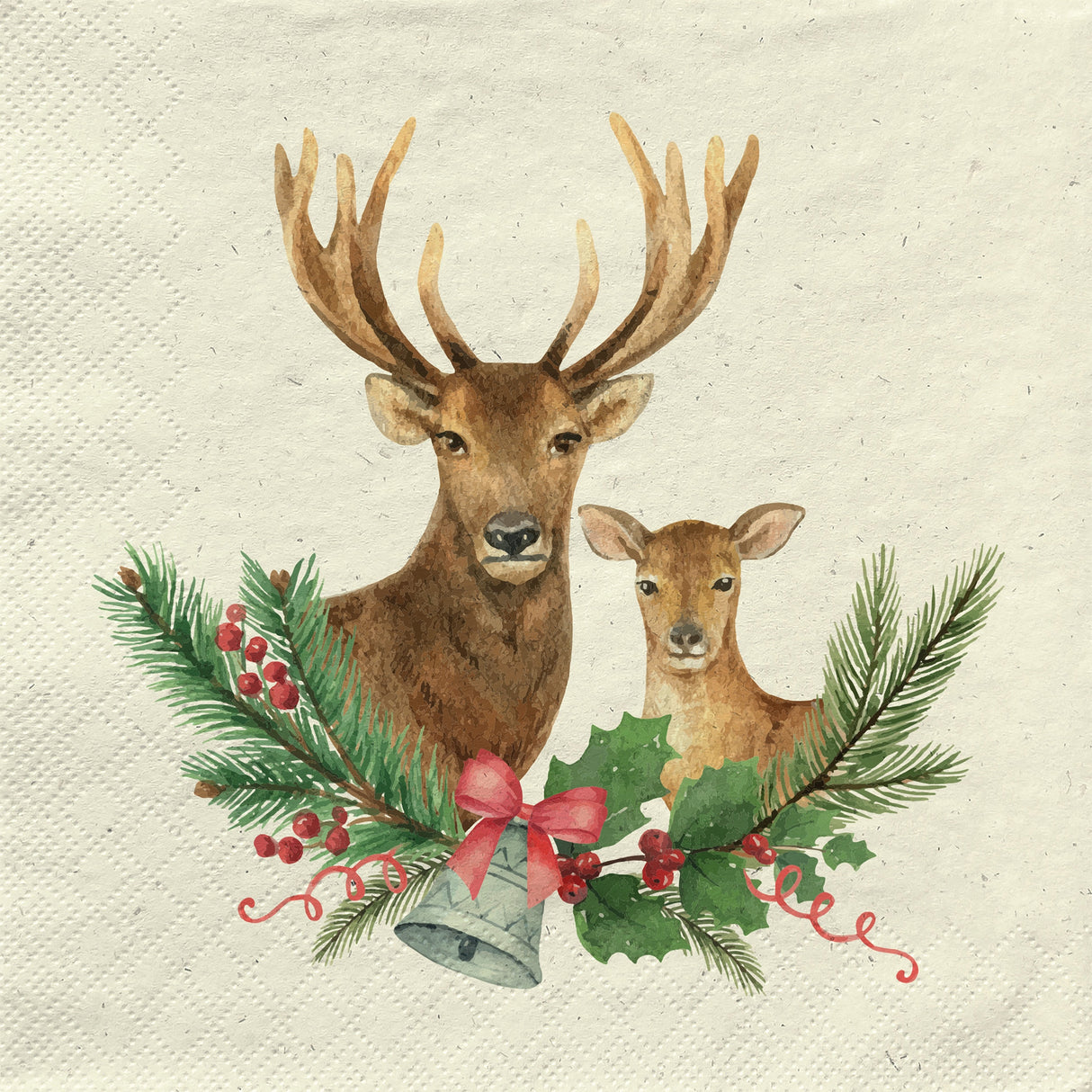 Decoupage Napkin - (DN-8848) -  Traditional Christmas