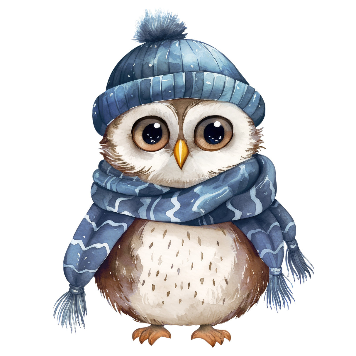 Decoupage Napkin - (DN-8849) - Blue Winter Owl