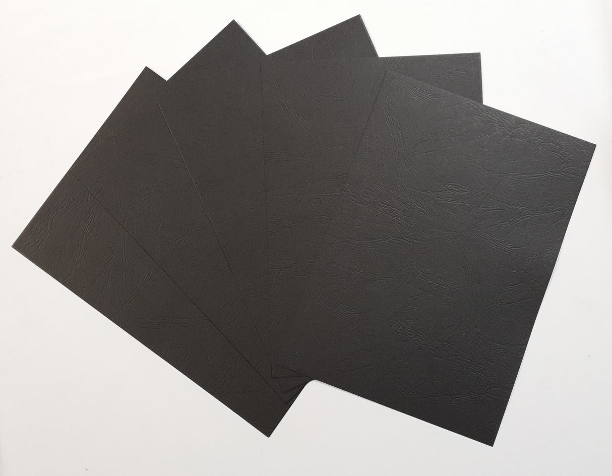 Leather Textured - Card Stock - Black