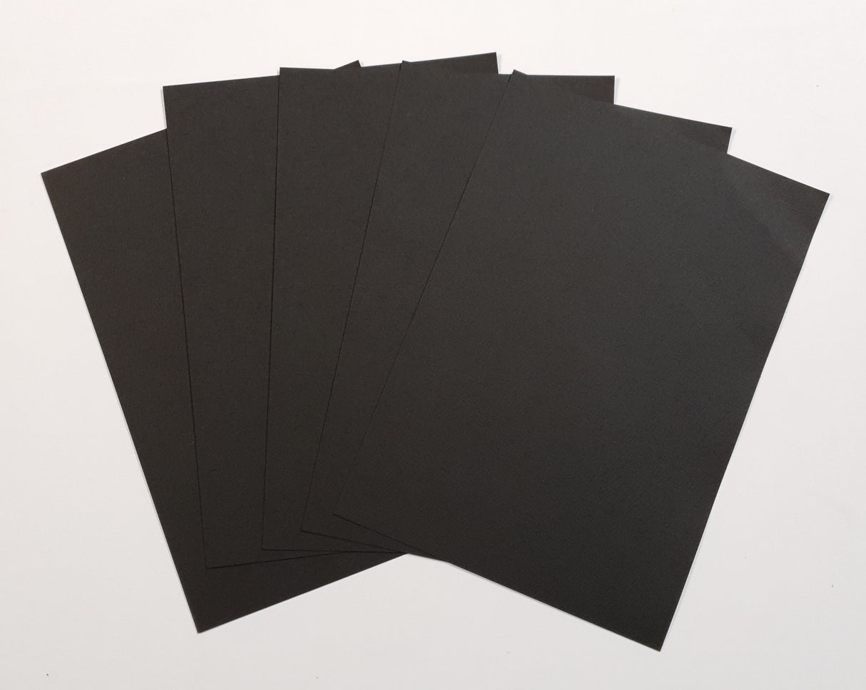 Linen Textured - Card Stock - Black