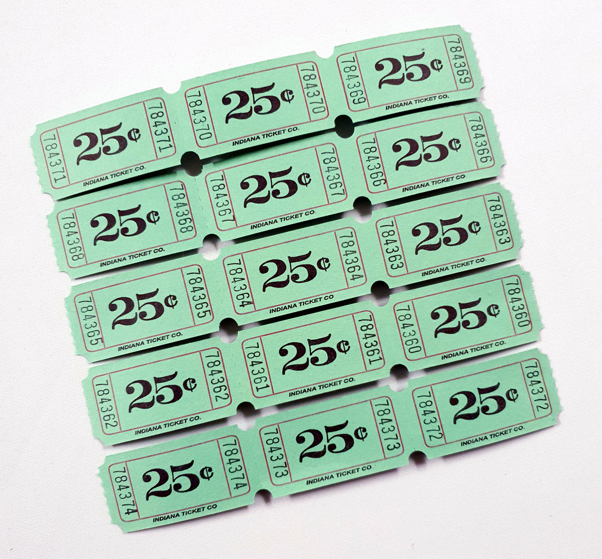 25c Tickets Pack - Set of 15