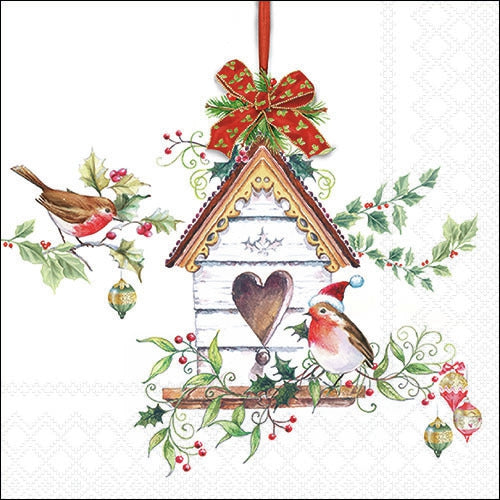 Decoupage Napkin - (DN-8864) - X-mas Birdhouse