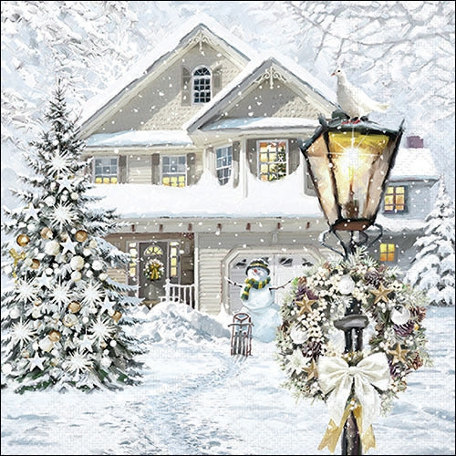 Decoupage Napkin - (DN-8883) - Christmas House