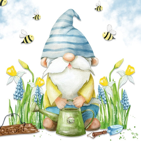 Decoupage Napkin - (DN-8920) - Garden Gnome - Set of 5