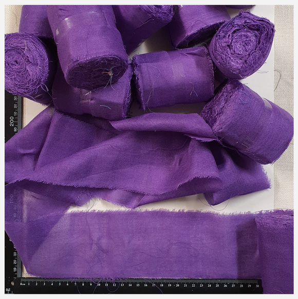 Reclaimed Sari Cotton Ribbon - Flat Rolls - Vixen