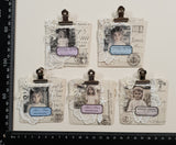 Mini Handmade Pouch with Vintage Stamps