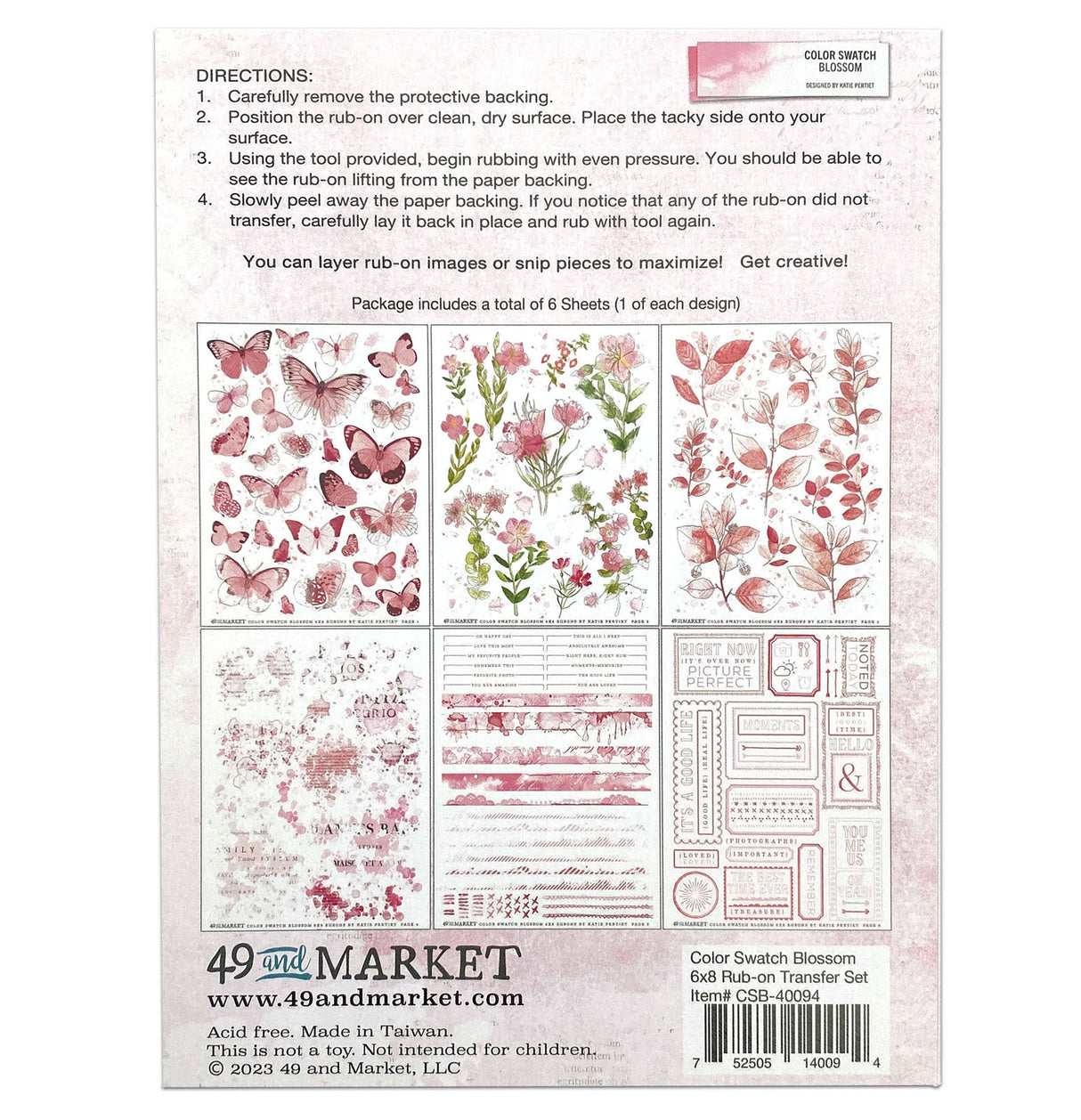 49 and Market - Rub-ons - Blossom