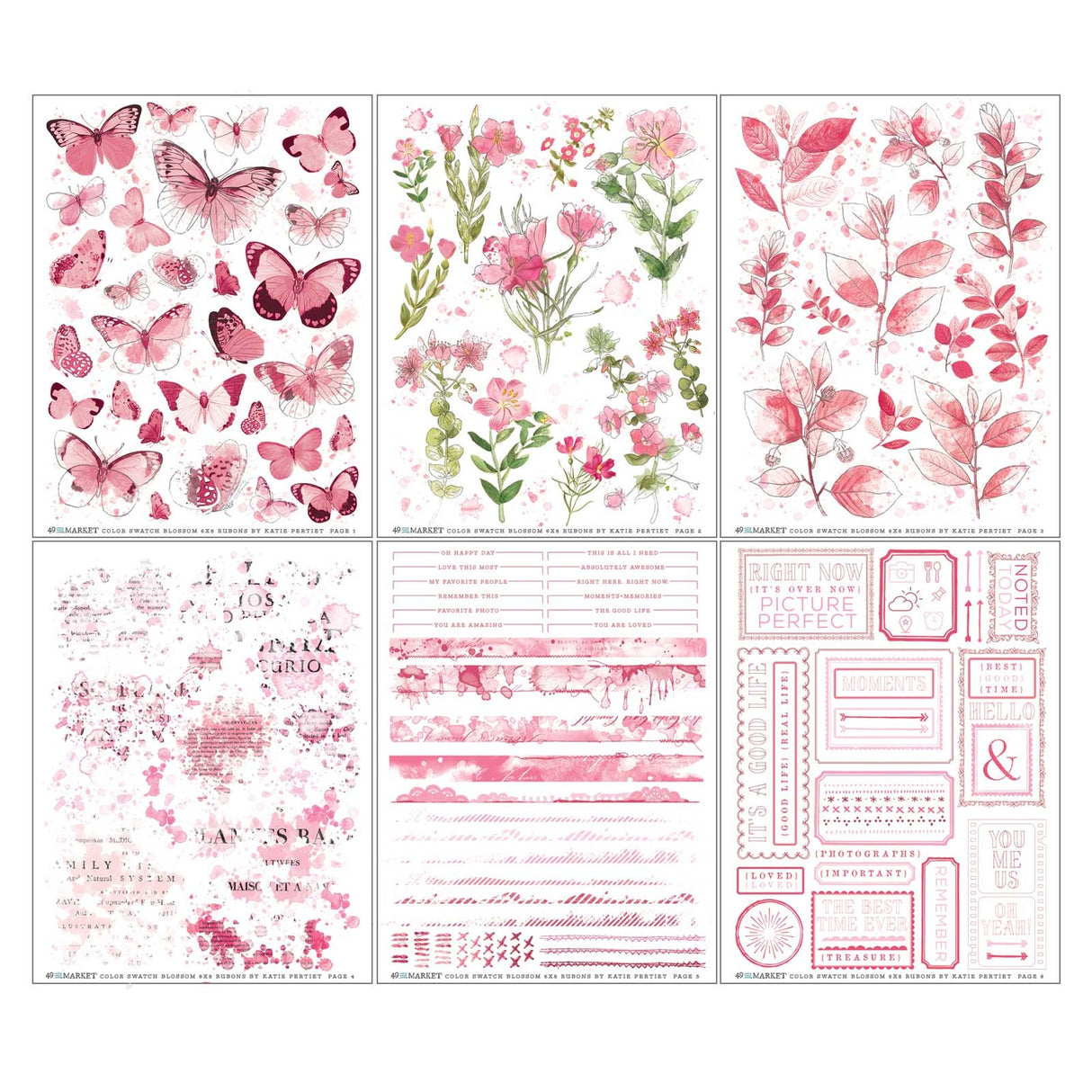 49 and Market - Rub-ons - Blossom