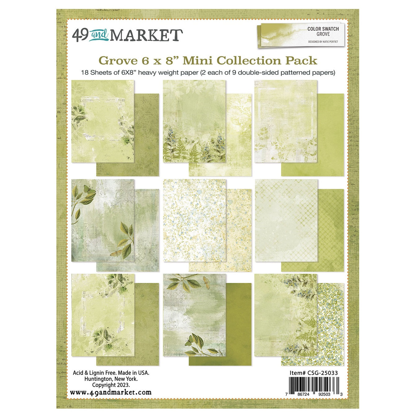 49 and Market - Papers Pack - 6x8 Inch - Grove