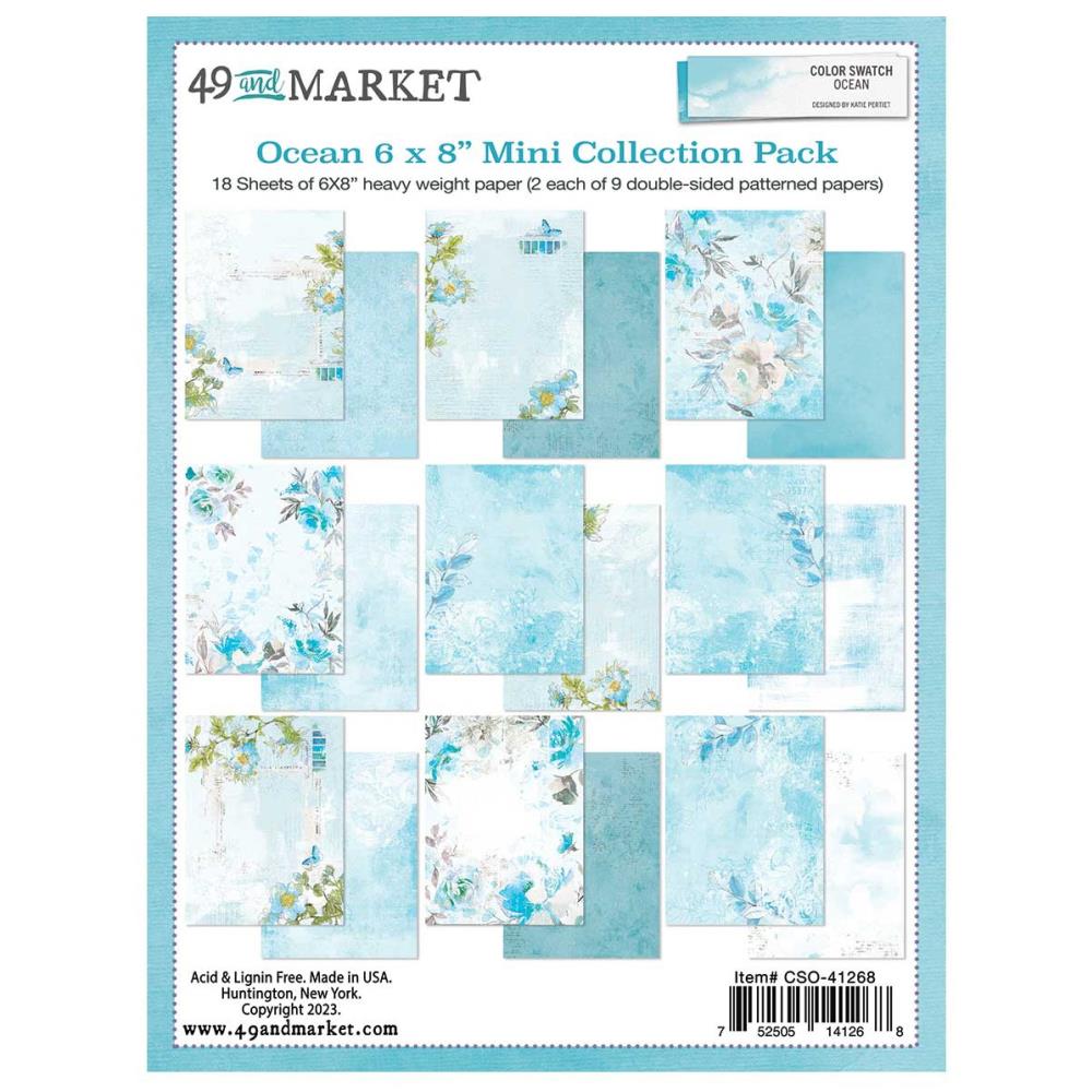 49 and Market - Papers Pack - 6x8 Inch - Ocean