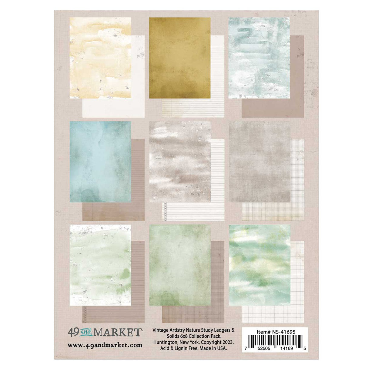 49 and Market - Papers Pack - 6x8 Inch - Ledgers & Solids