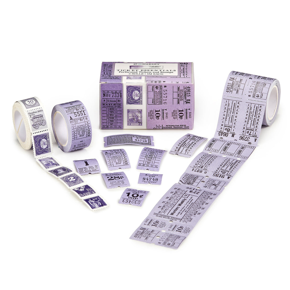 49 and Market - Perforated Tickets & Stamps - Lavender